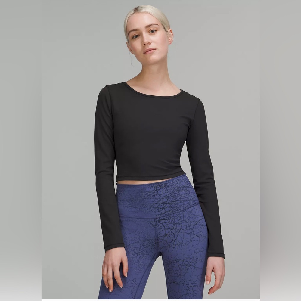 Lululemon Wunder Train Cropped Long Sleeve Shirt